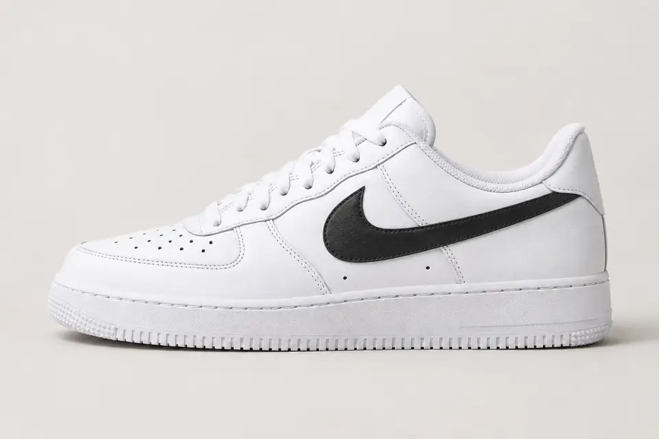 Air Force 1 Ado Fille coloris noir, vue de profil