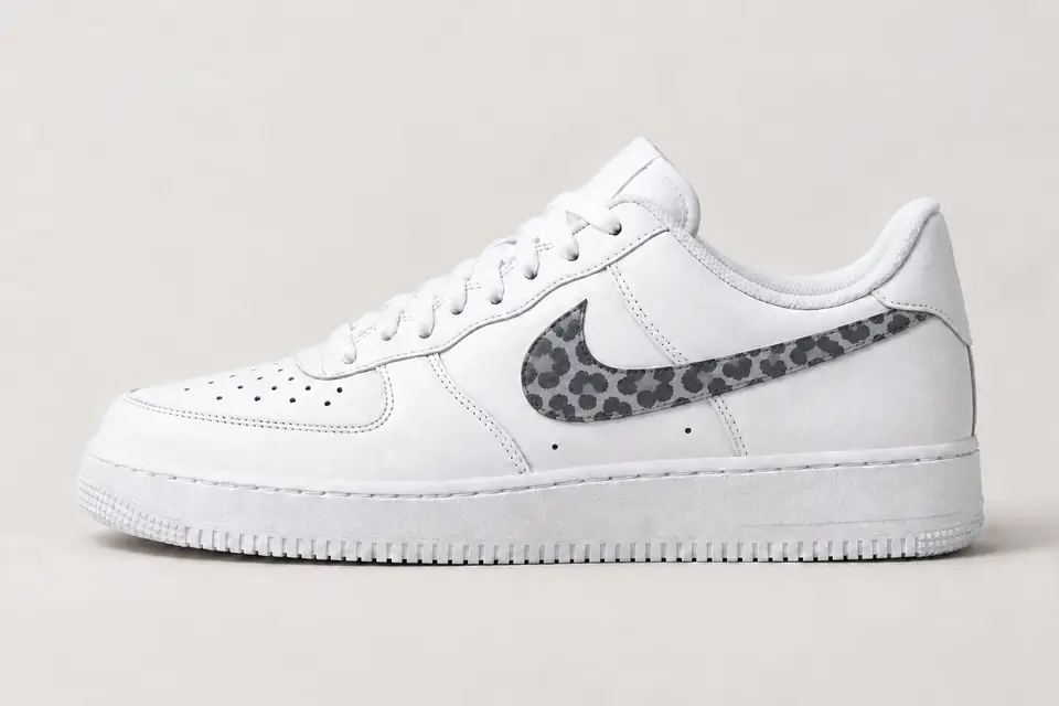 Air Force 1 Animal coloris gris, vue de profil