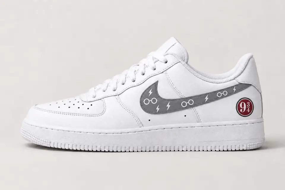 Air Force 1 Harry Potter coloris gris, vue de profil