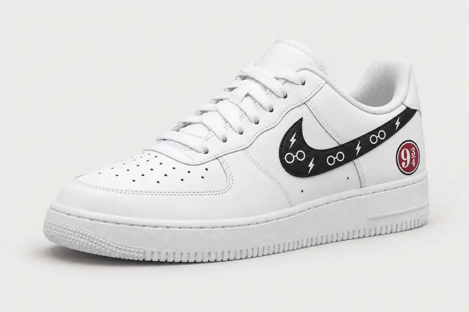 Air Force 1 Harry Potter coloris noir, vue de trois quarts