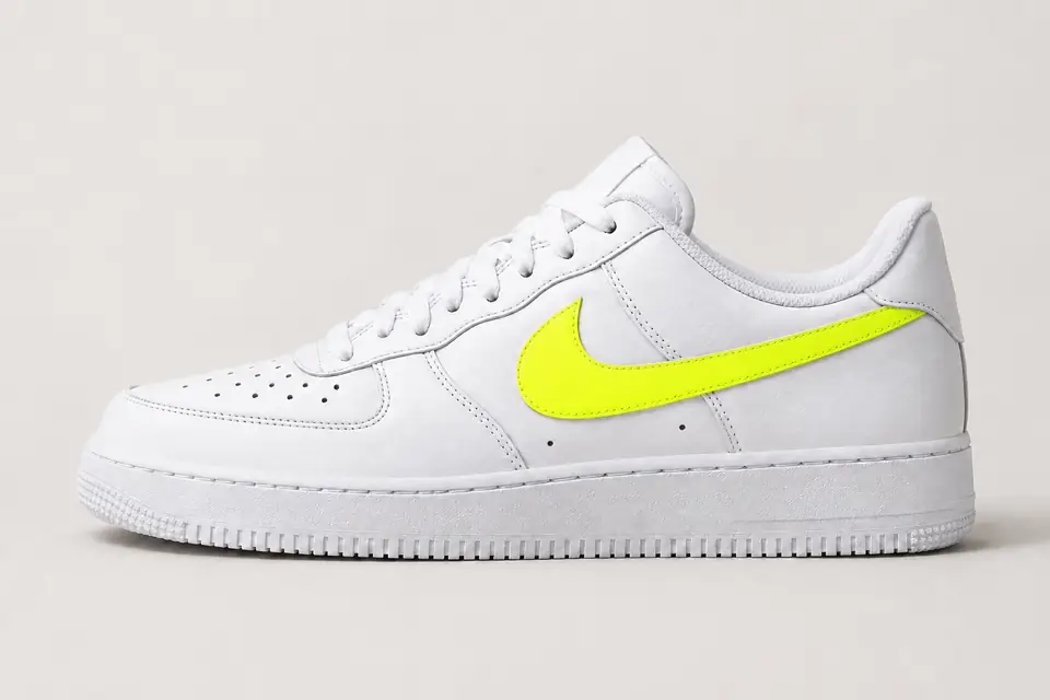 Air Force 1 Jaune Fluo Femme coloris fluo, vue de profil
