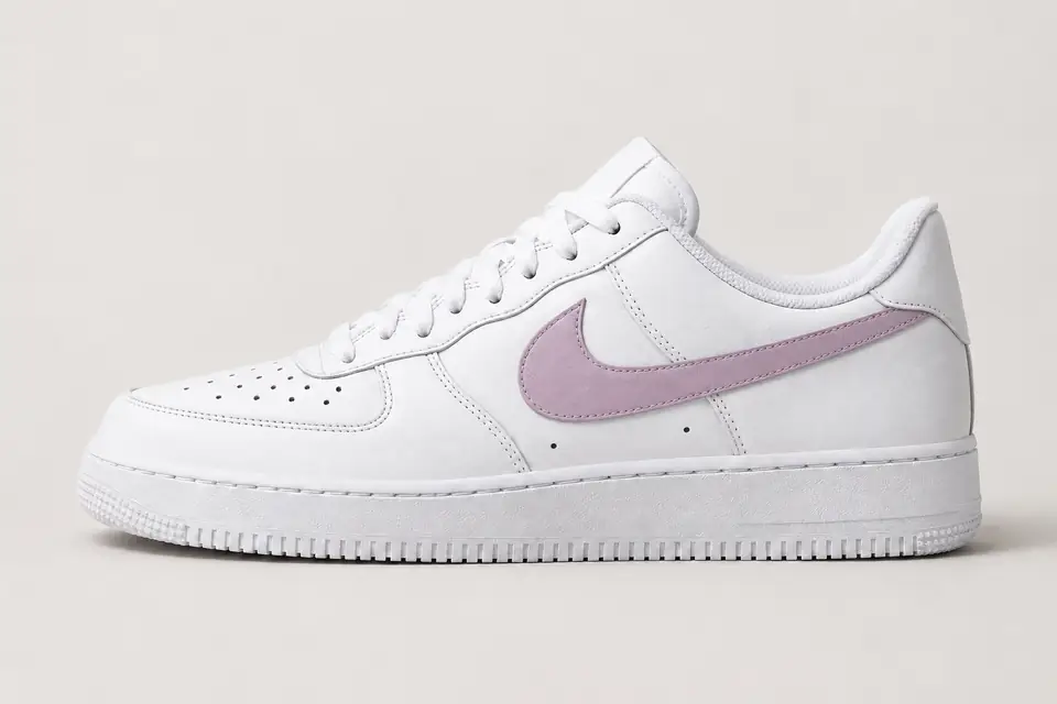 Air Force 1 Mauve Pastel coloris pastel, vue de profil