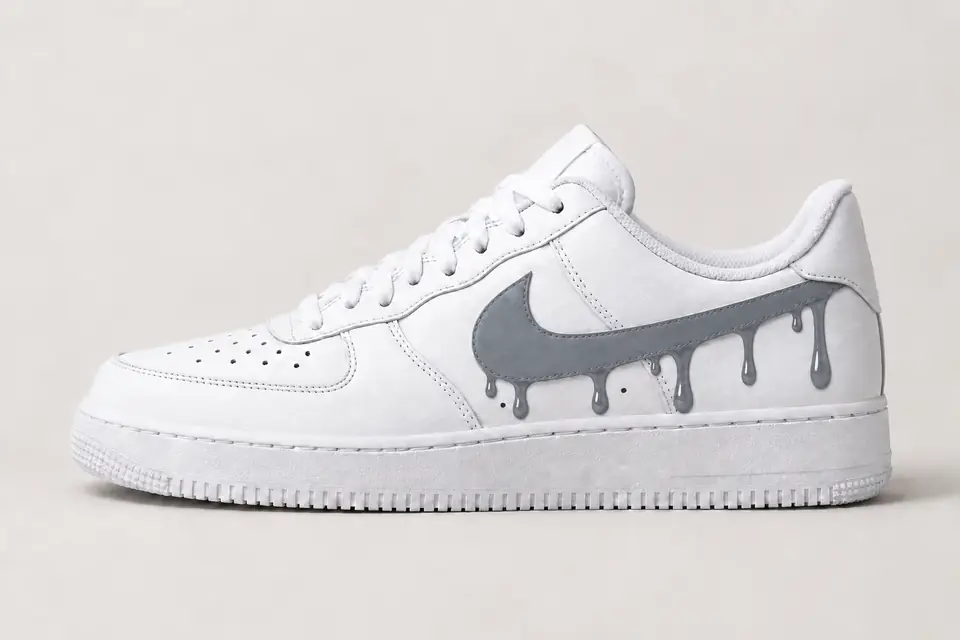 Air Force Bébé Fille Drip coloris gris, vue de profil