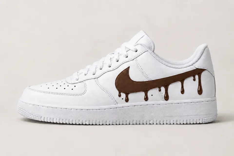 Air Force Bébé Fille Drip coloris marron, vue de profil