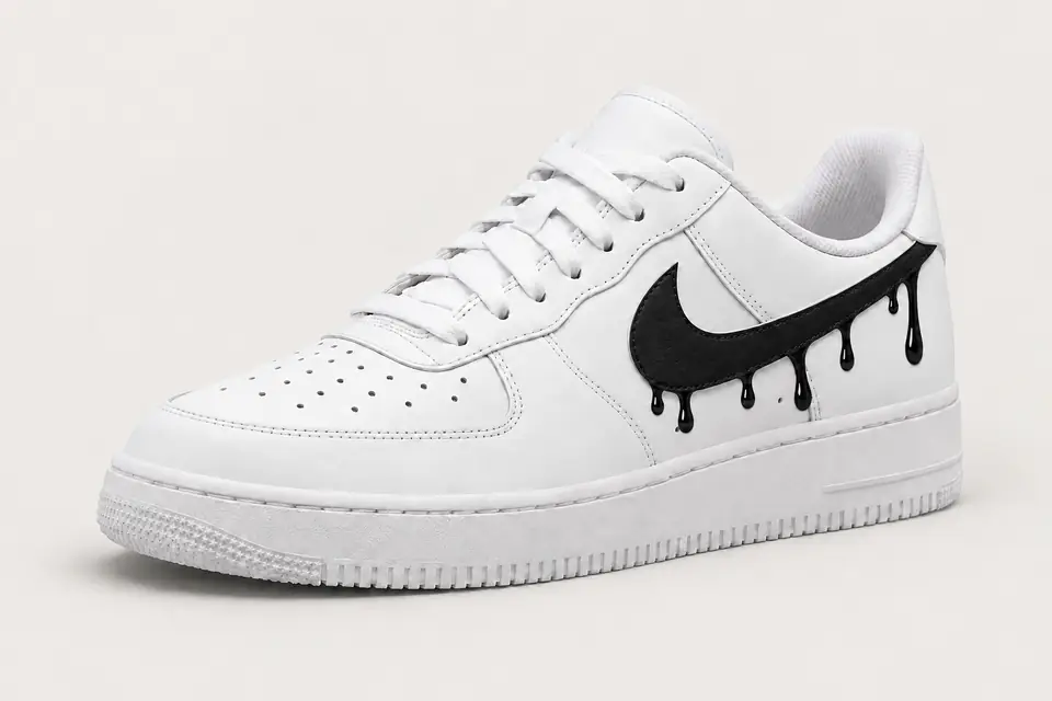 Air Force Bébé Fille Drip coloris noir, vue de trois quarts