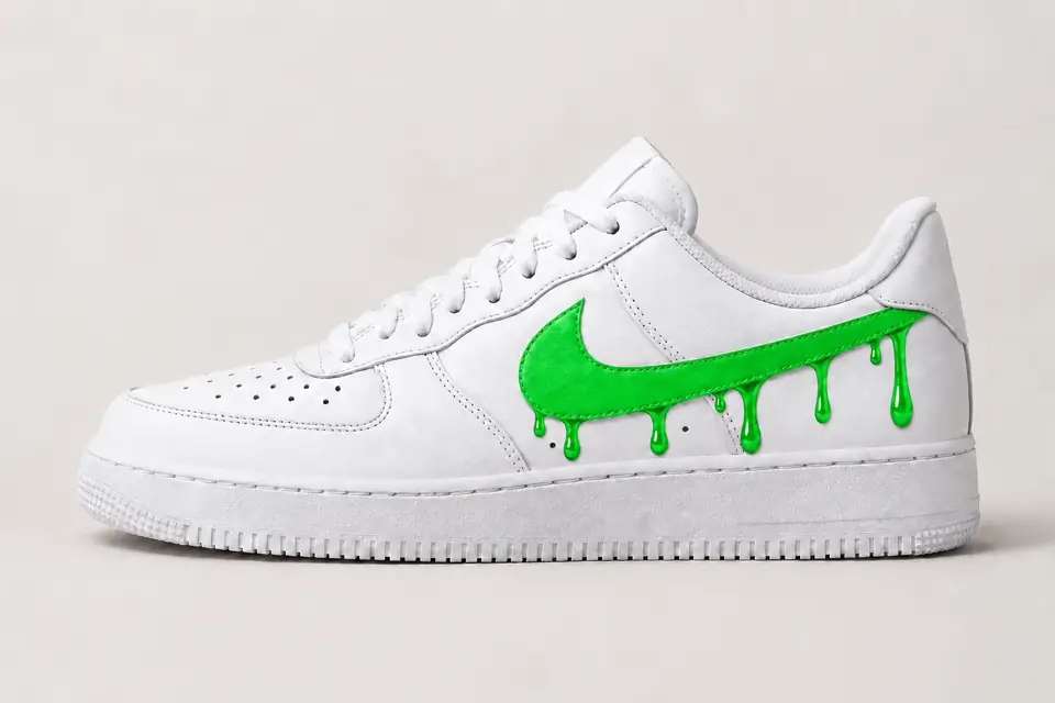 Air Force Bébé Fille Drip coloris vert, vue de profil