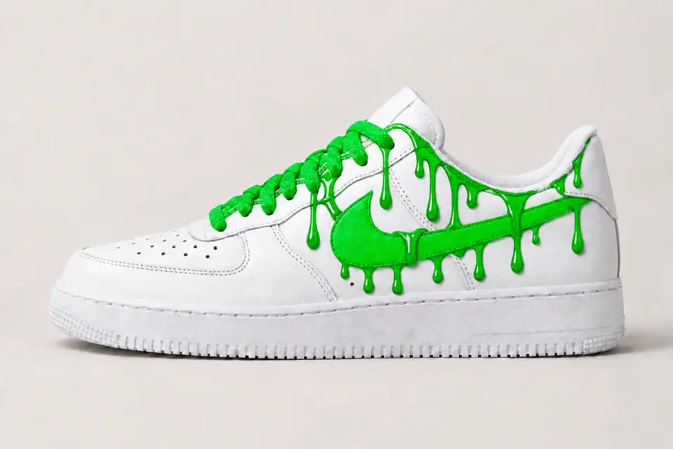 Air Force Corde Drip coloris vert, vue de profil