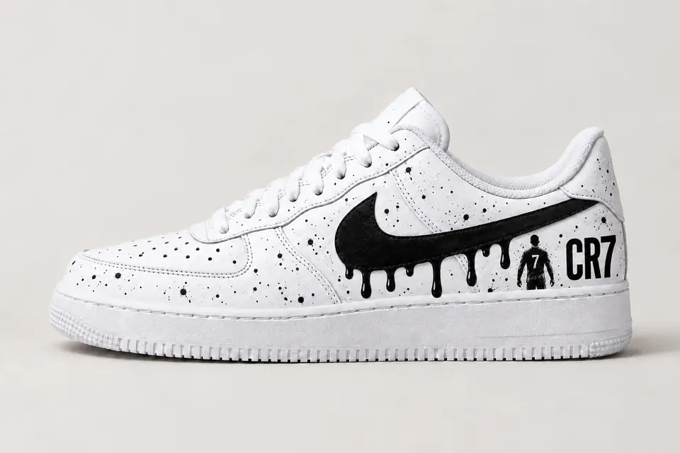 Air Force CR7 Drip coloris noir, vue de profil