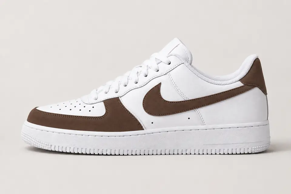 Air Force Marron Daim coloris marron, vue de profil