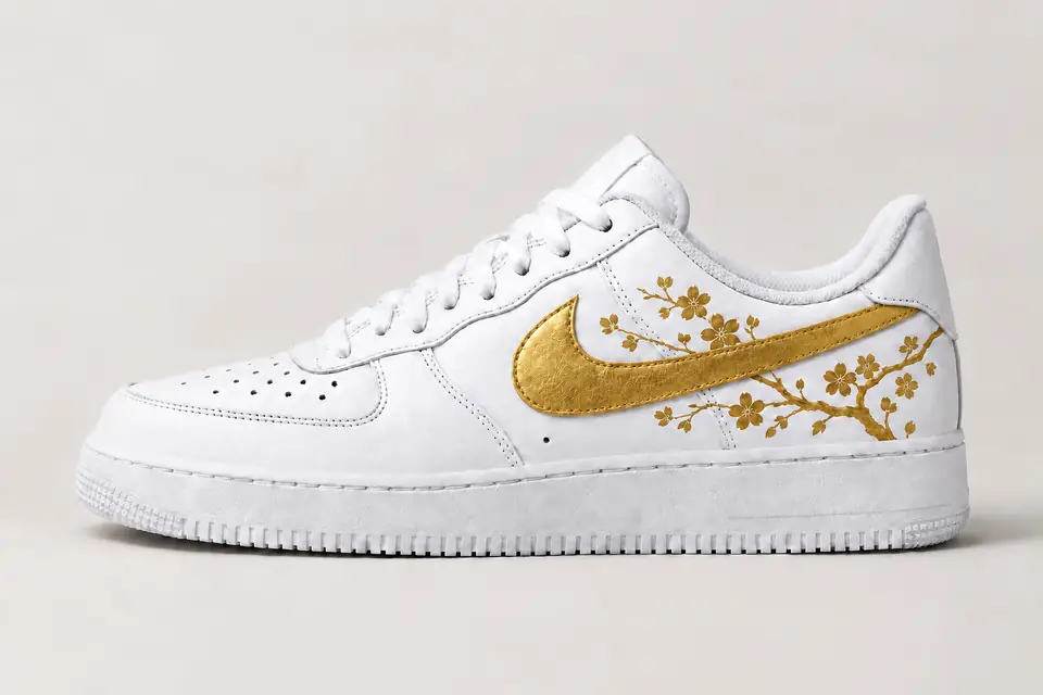 Air Force One Fleur de Cerisier coloris or, vue de profil