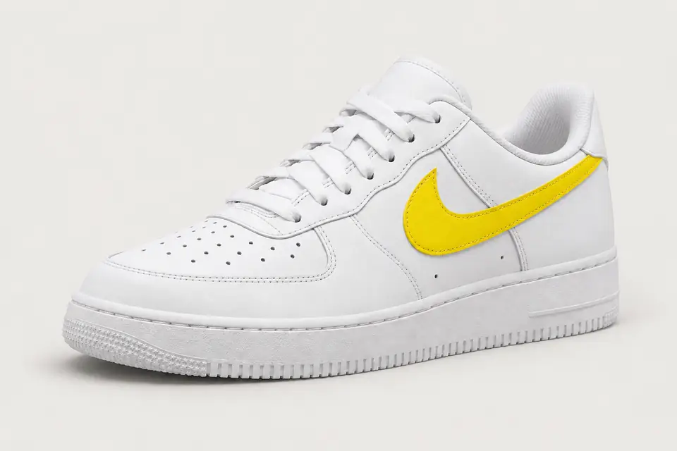 Air Force One Jaune Femme coloris jaune, vue de trois quarts