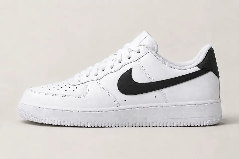 Air Force One Jaune Fluo et Noir coloris noir, vue de profil