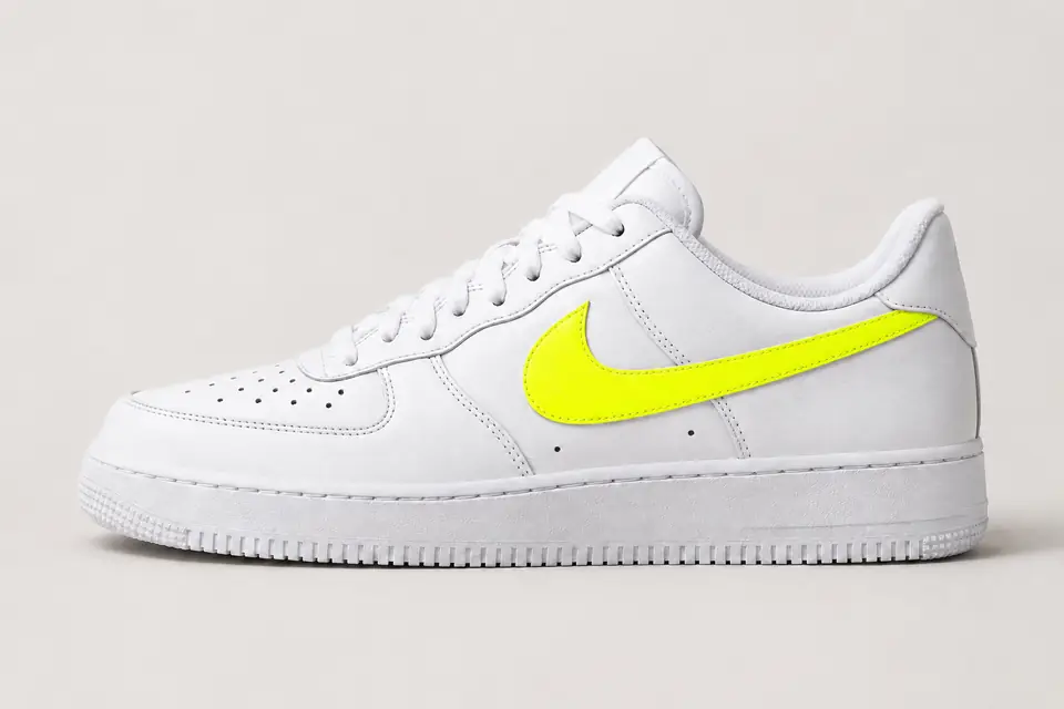 Air Force One Jaune Fluo Homme coloris fluo, vue de profil