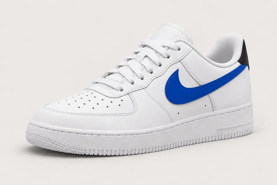 Air Force One Noir et Bleu coloris bleu, vue de trois quarts