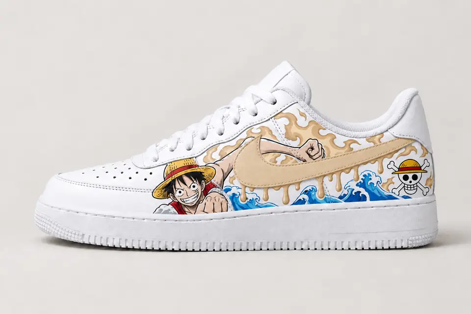 Air Force One Piece Drip coloris beige, vue de profil