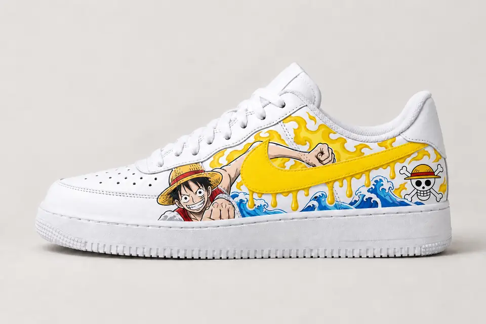 Air Force One Piece Drip coloris jaune, vue de profil