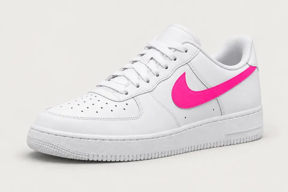 Air Force One Rose Fluo coloris fluo, vue de trois quarts