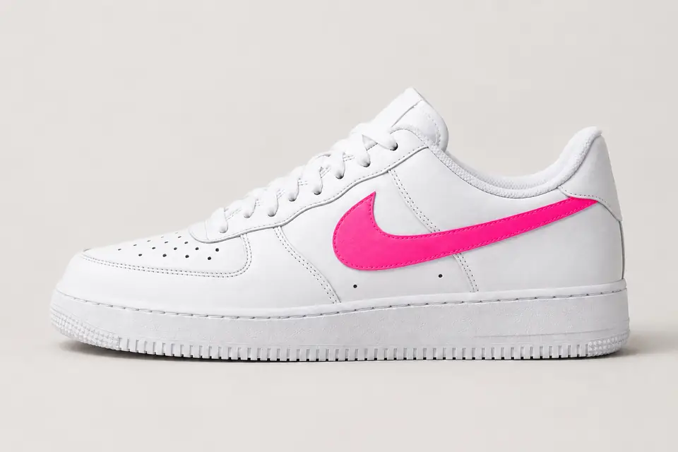 Air Force One Rose Fluo coloris fluo, vue de profil