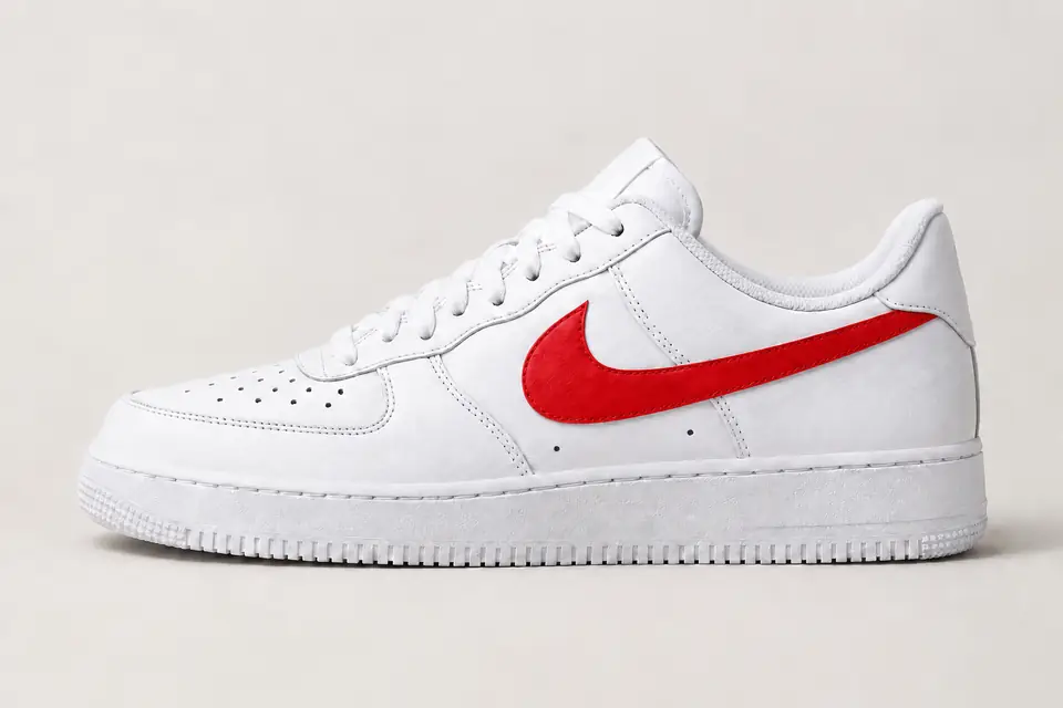 Air Force One Rouge Bordeaux coloris rouge, vue de profil
