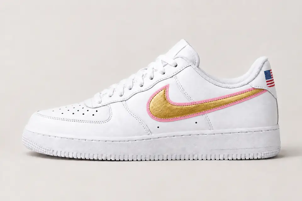 Air Force One USA coloris or et rose, vue de profil