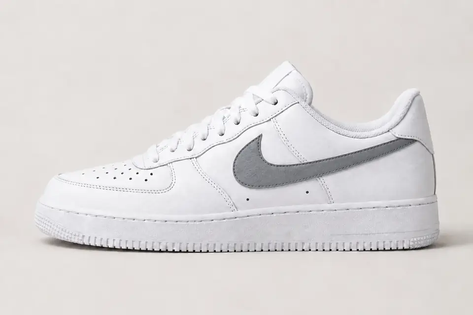 Différence Air Force 1 Homme et Femme coloris gris, vue de profil