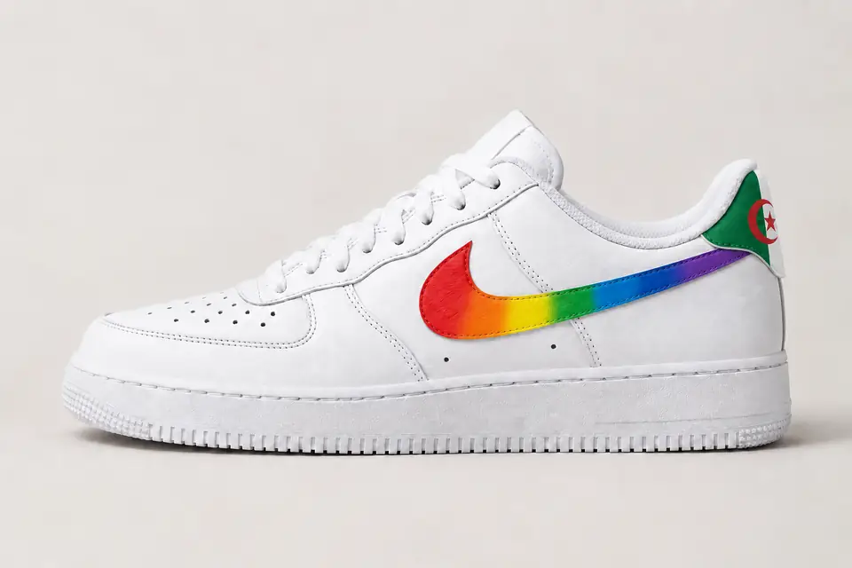 Nike Air Force Algérie coloris multicolore, vue de profil