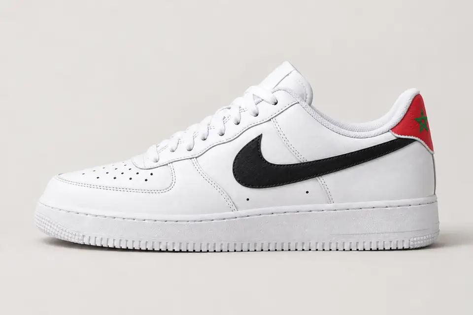 Nike Air Force Maroc coloris noir, vue de profil